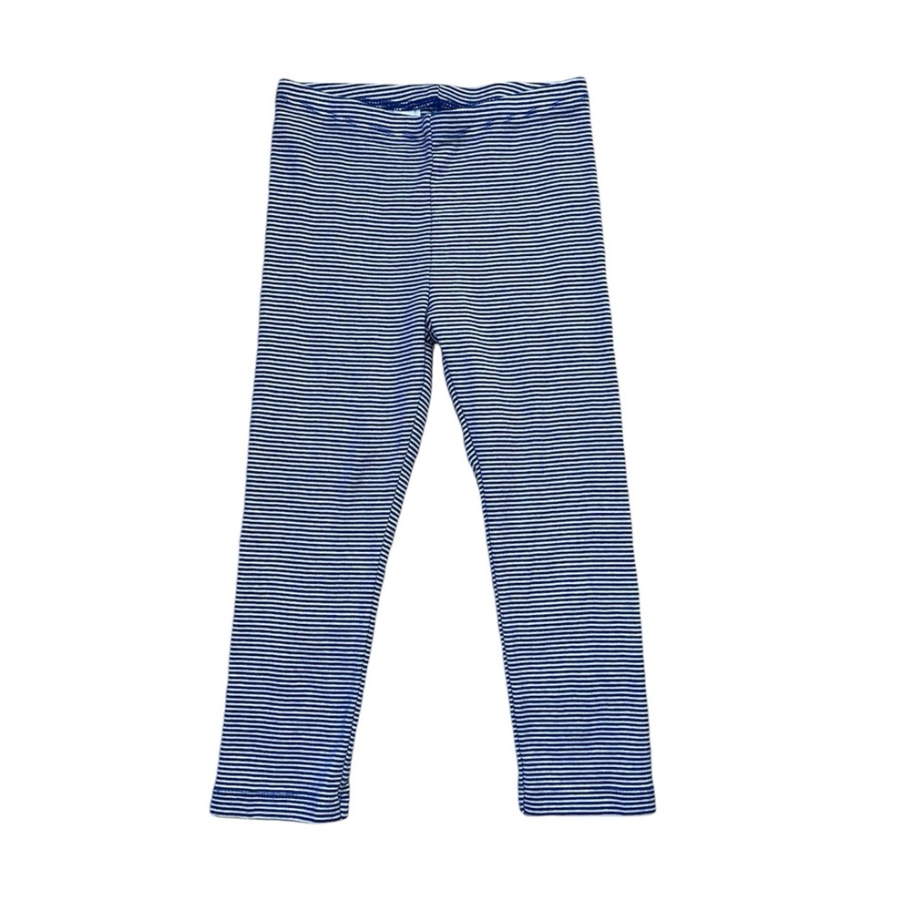 Tea Collection Striped Blue Capri Leggings Size 7